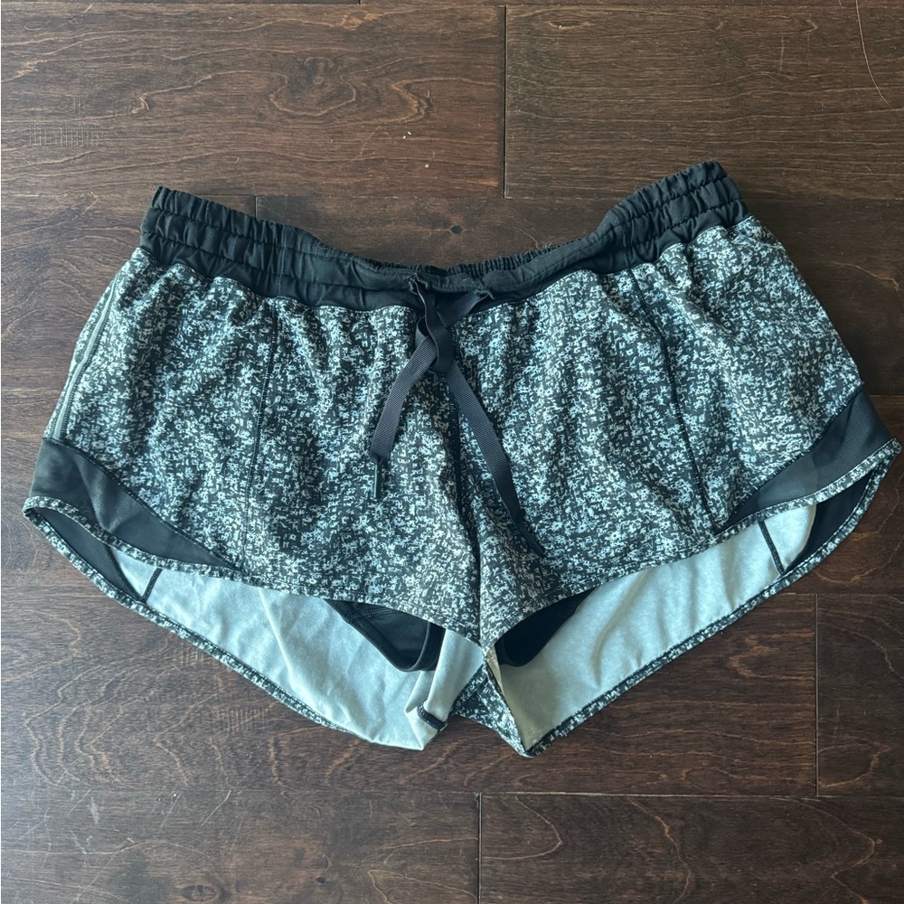 lululemon athletica Black and Gray Athletic Shorts